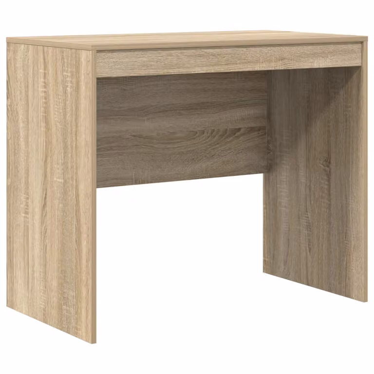 Berkfield Home Simple Writing Desk in Brown Sonoma Oak, W/D/H: 90 x 50 x 76 cm