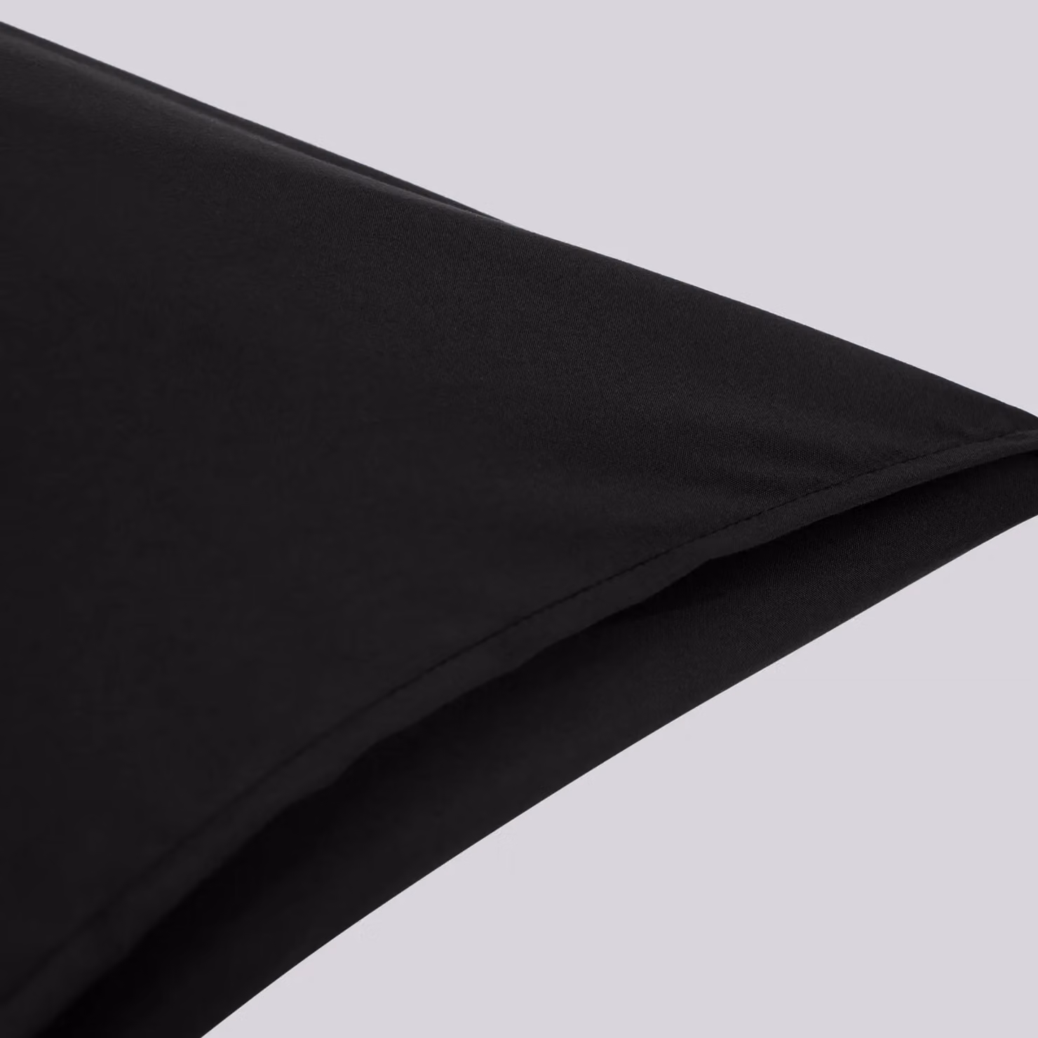 OHS 2 Pack Black Microfibre Housewife Pillowcases with Envelope Closure – 6