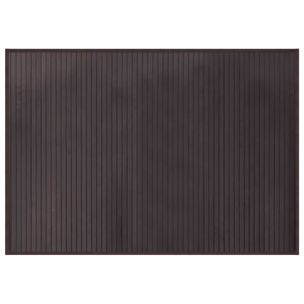 Berkfield Home Rectangular Bamboo Rug in Dark Brown and Black, W: 100 cm, D: 70 cm – 2