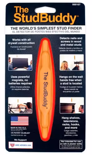 StudBuddy Magnetic Stud Finder, Orange, W/D/H: 140 x 25 x 20 mm – 4