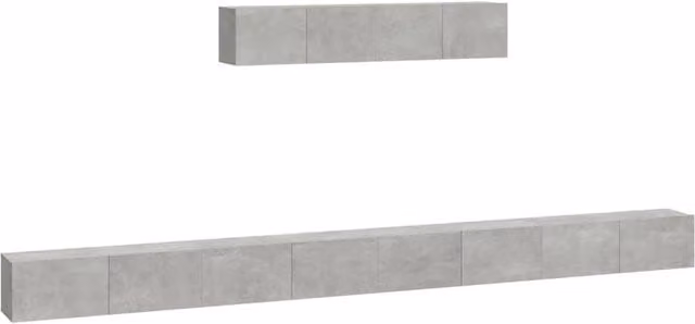 Berkfield Home 4 Piece Concrete Grey Engineered Wood TV Cabinet Set – 1