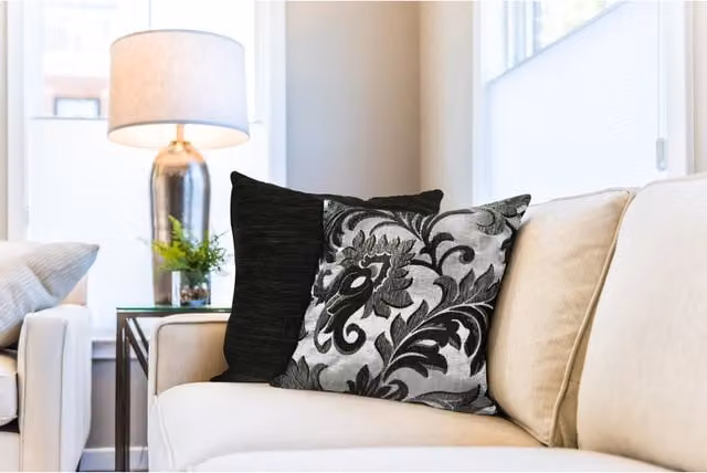 NewEdgeBlinds Rome Square Chenille Cushion Cover in Black
