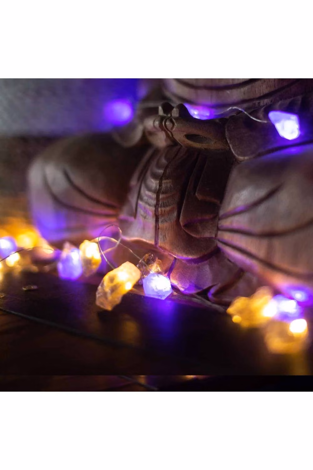 KDMD Gemstone Enchantment LED String Lights with 20 Multicolour Crystal Rocks and Warm White Glow – 2