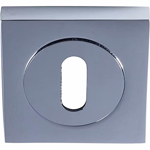 Loops Square Lock Profile Escutcheon in Polished Chrome, 51 x 51 mm, Concealed Fix – 3
