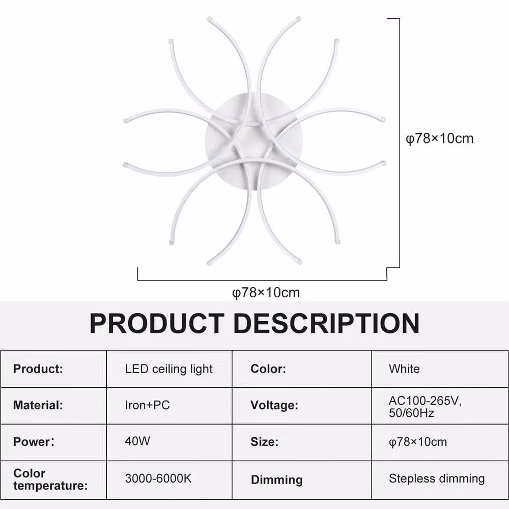 Havendro Modern LED Ceiling Light Chandelier in White – 2