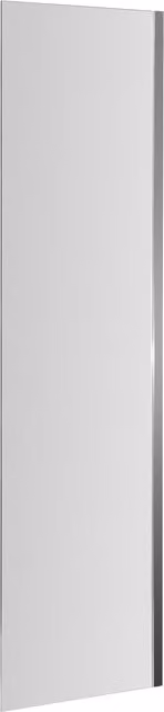 Balterley Fixed Reversible 6mm Toughened Safety Glass Bath Screen with Easy Clean Coating, Silver and Clear, W: 35 cm – 1