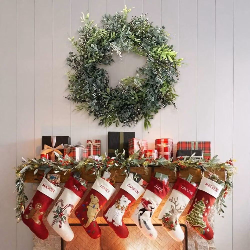 Kelvenix Green Artificial Spring and Summer Floral Wall Wreath – 3