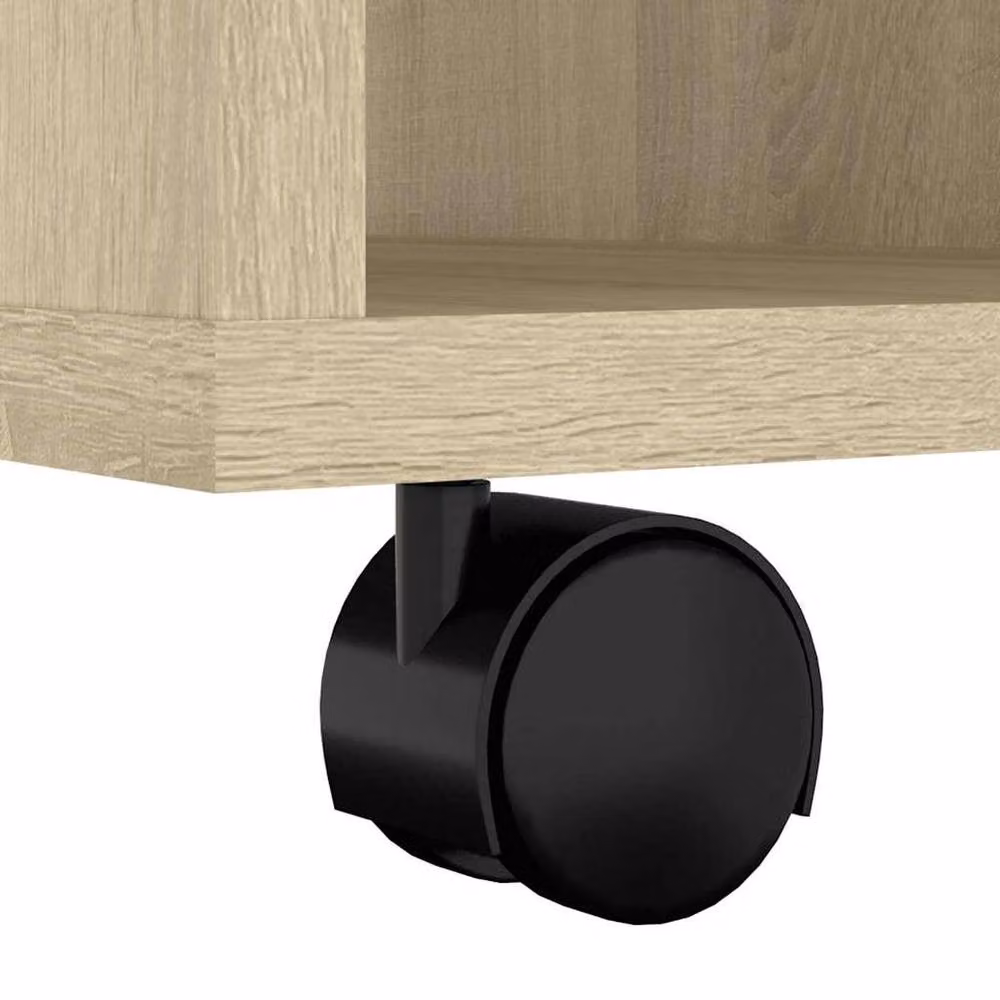 Berkfield Home Rolling Cabinet in Sonoma Oak, Light Tan, W/D/H: 60 x 53 x 72 cm – 3