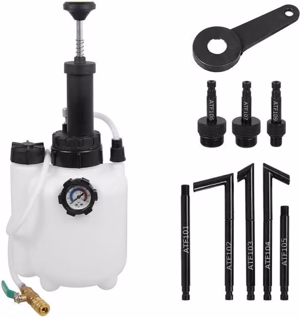 Nordara 3L Gearbox Oil Filler Hand Pump with ATF Adapter, White