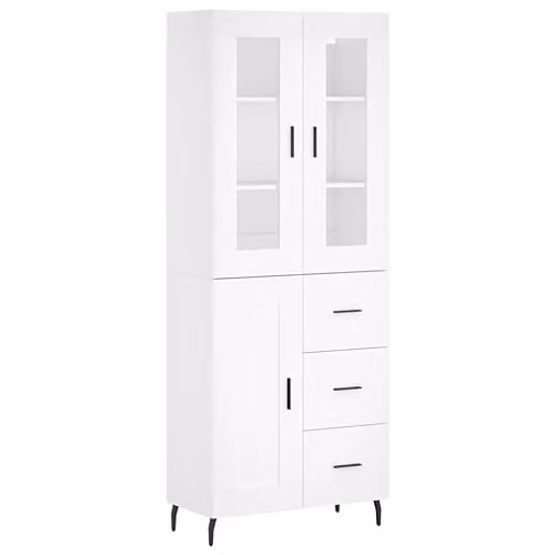vidaXL Modern White Sideboard Storage Cabinet for Living Room