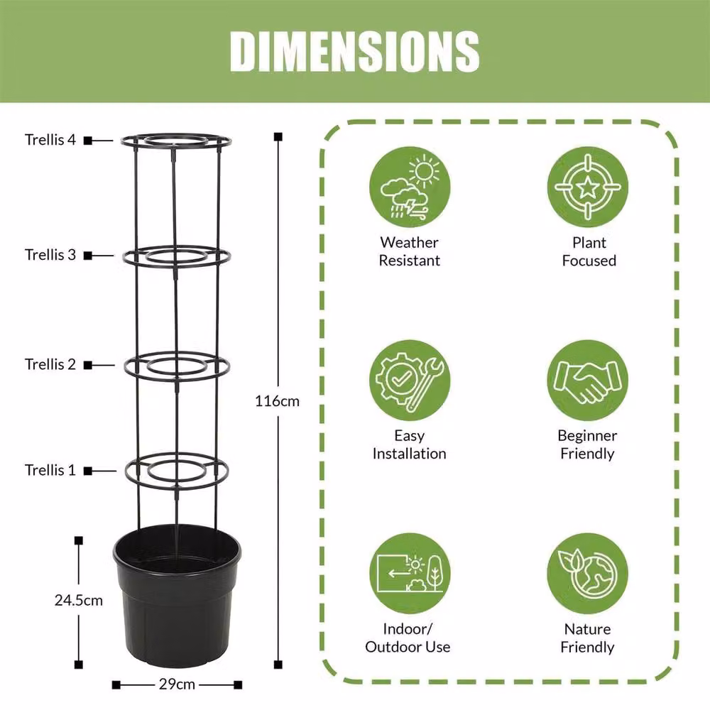 Havendro 4 Tier Self-Watering Tomato and Vegetable Growing Planter Pot in Black – 2