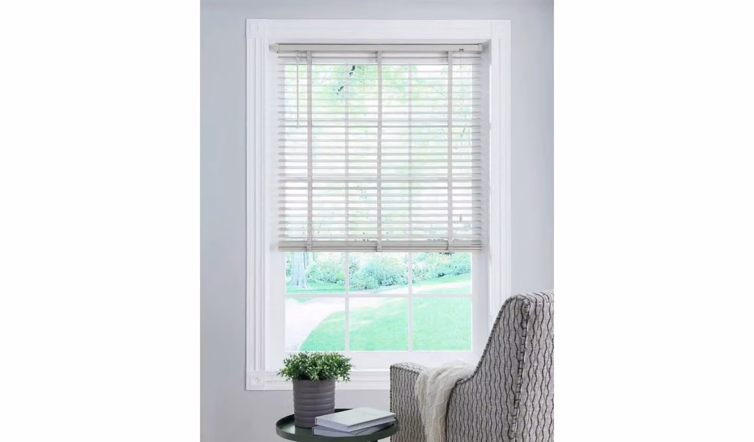 Little Black Book 50mm Wooden Venetian Blind in Grey, W: 170 cm, H: 160 cm