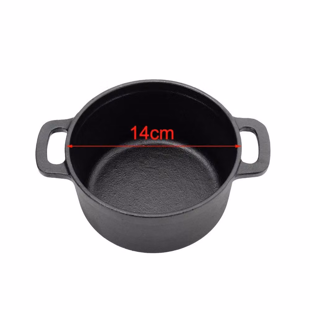 FORGEVIO Cast Iron Casserole Pan, Black, 1 l – 2