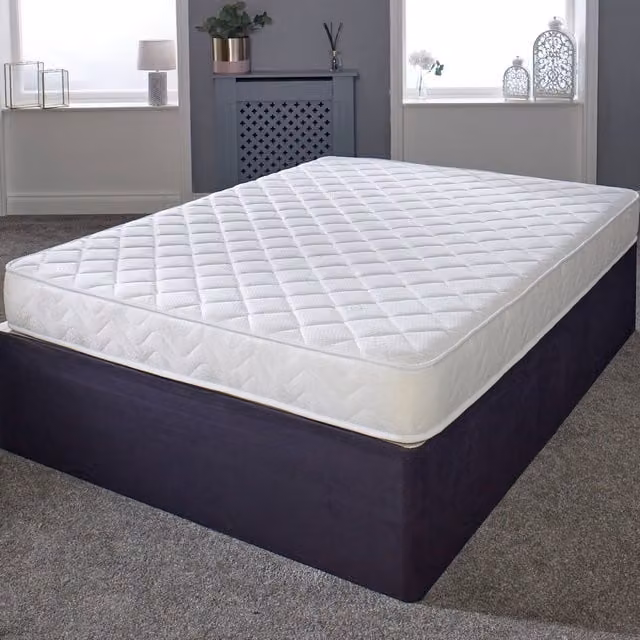 eXtreme Comfort Ltd Darcy Diamond Cooltouch Micro Quilted Bonell Spring Mattress, White, W/D/H: 90 x 190 x 18 cm