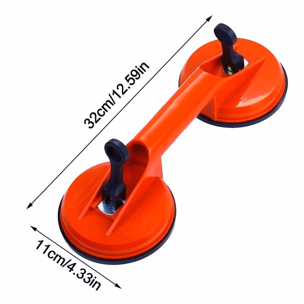 VOGREX Heavy Duty Glass Vacuum Suction Cups, 2 Pieces, Red, 60kg Capacity – 2