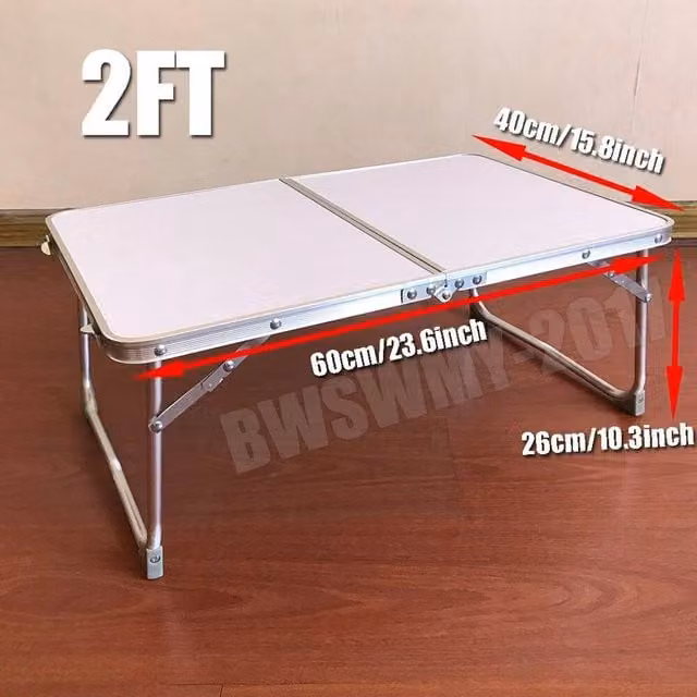 SPETLEK White Adjustable Folding Trestle Table W: 60 cm, D: 40 cm, H: 26 cm