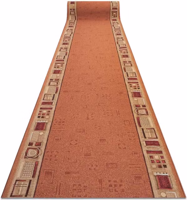RugsX Jena Anti-Slip Runner, Brown, W: 67 cm, L: 220 cm