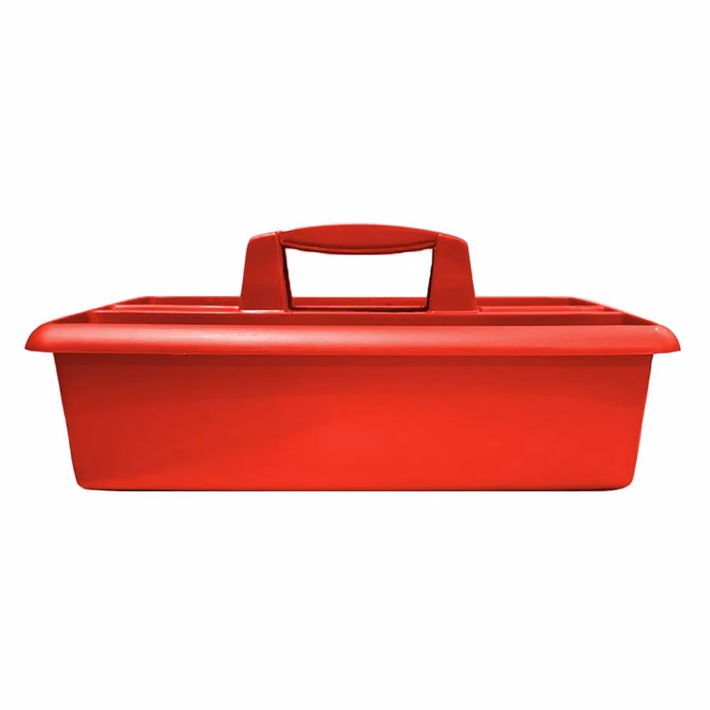 EONLION Red 2 Section Large Plastic Caddy with Handles, Width: 100 cm – 2