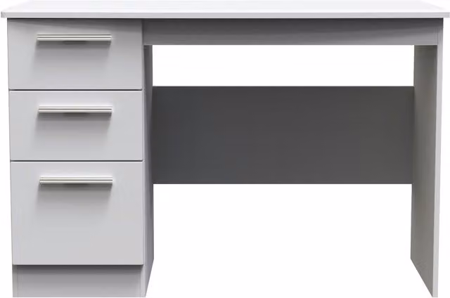 2 U Windsor 3 Drawer Desk in Mid Grey, Ready Assembled – 1