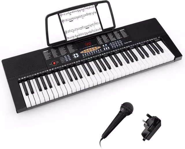 Costway 61-Key Electronic Keyboard Piano in Black