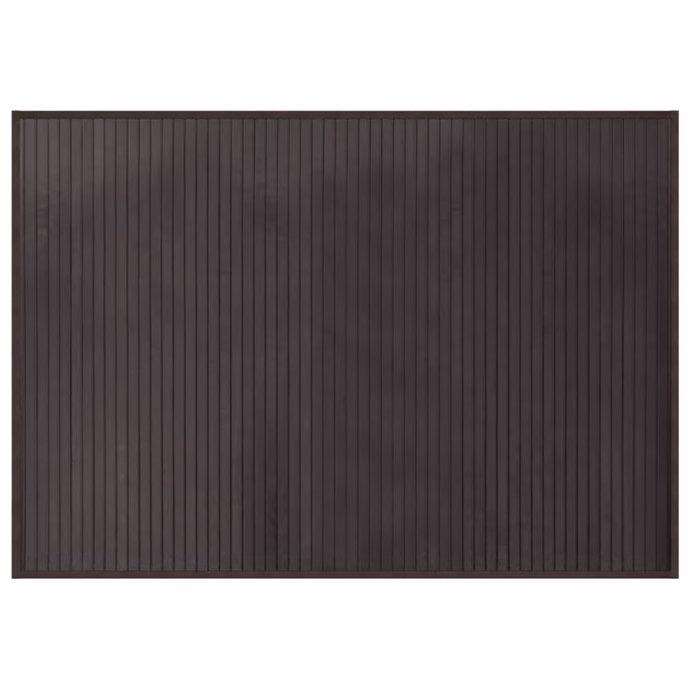 Berkfield Home Rectangular Bamboo Rug in Dark Brown, W: 100 cm, D: 70 cm – 3