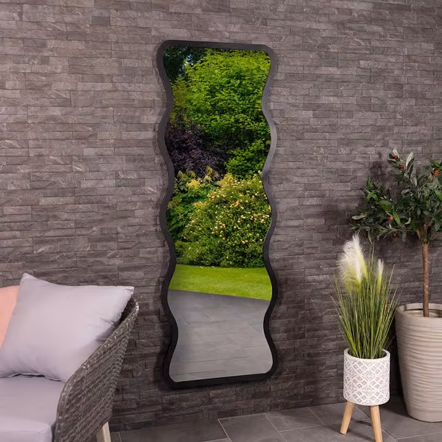 Charles Bentley Amsterdam Modern Wall Mirror in Black