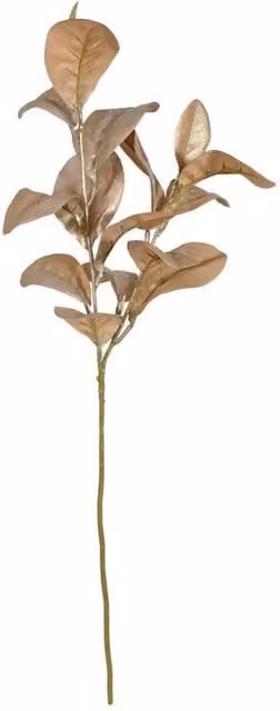KDMD Champagne Magnolia Leaf Stem in Gold, 2 Pack, Height: 98 cm