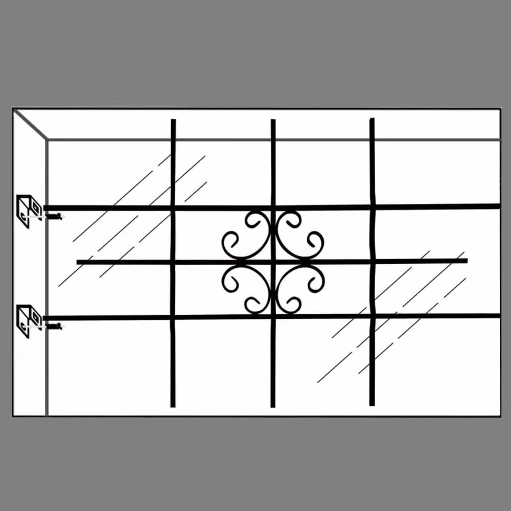 Berkfield Steel Window Security Grilles in Silver, W: 69 cm, H: 114 cm – 2
