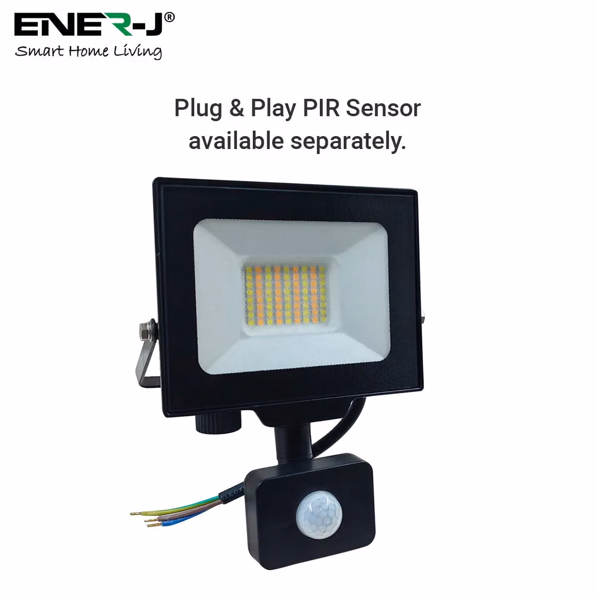 ENER-J 30W LED Floodlight, CCT Switchable, IP65 Weatherproof, 2700 Lumens, White – 6