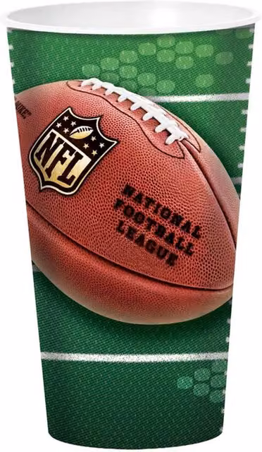 NFL American Football Multicolour Plastic Tumbler for Adults, Green and Orange