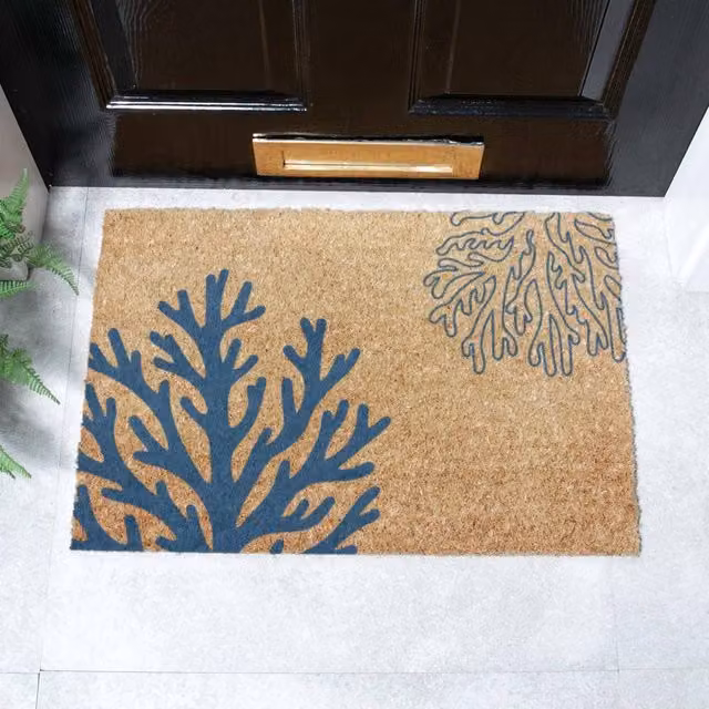 Artsy Mats Coral Doormat in Brown, W/D: 60 x 40 cm