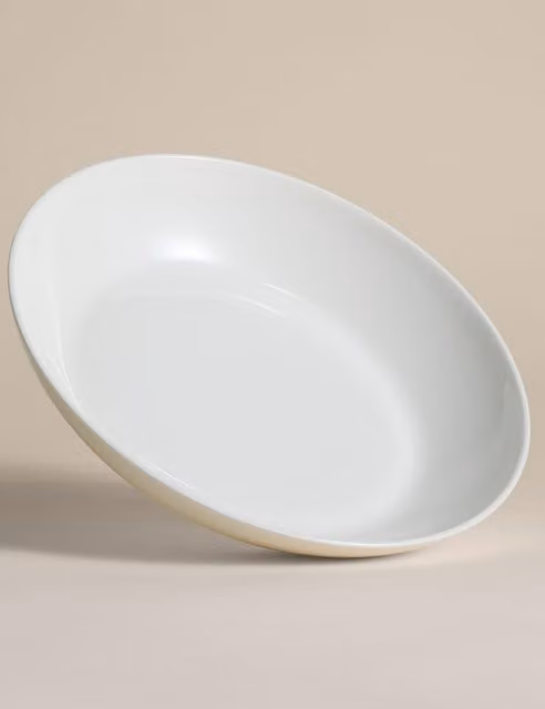 M&S Monroe White Bone China Pasta Bowl