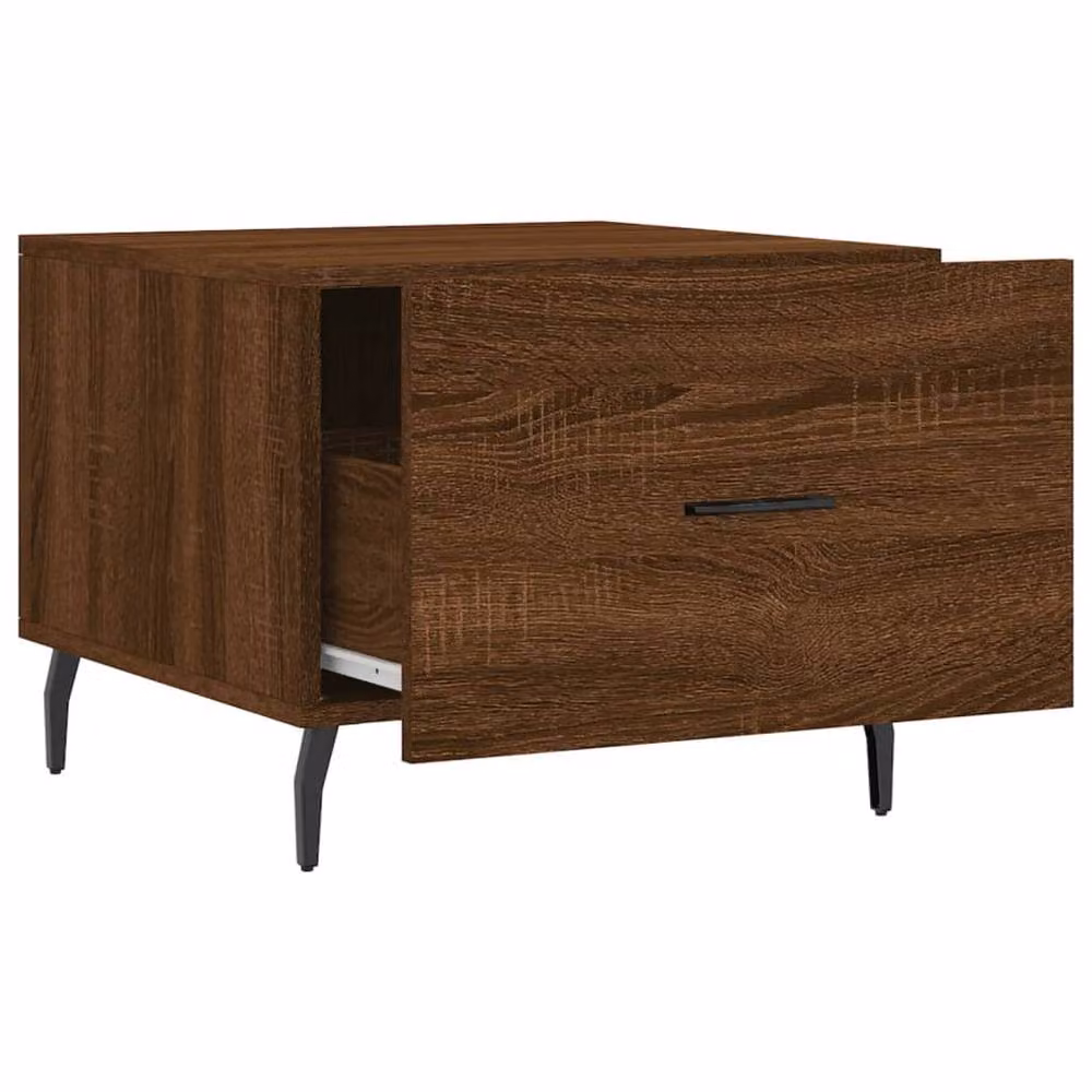 Berkfield Home Brown Oak Coffee Table, W/D/H: 50 x 50 x 40 cm – 4