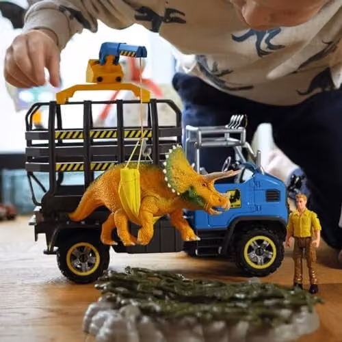 Schleich Dino Transport Mission Playset, 43 Piece Multicolour Dinosaur Action Set – 4