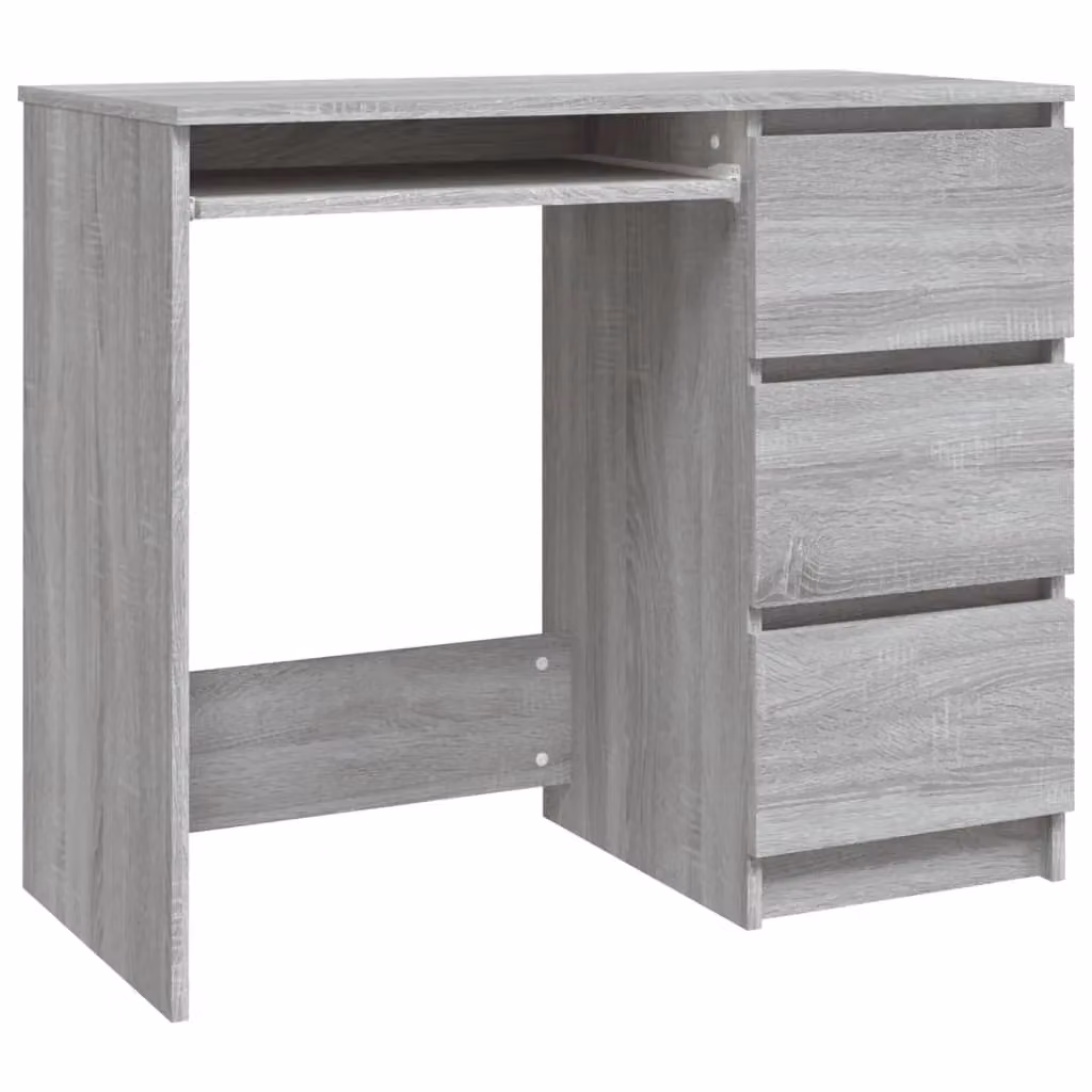 Berkfield Modern Grey Writing Desk in Engineered Wood, W/D/H: 90 x 45 x 76 cm – 2