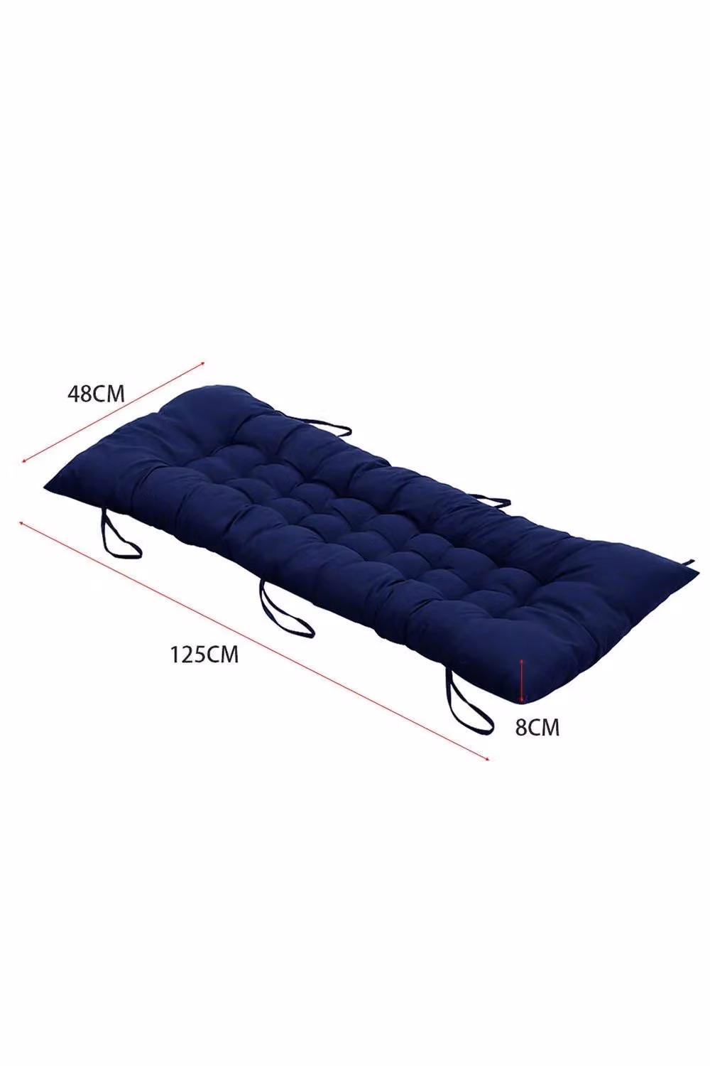 H&O Direct Thickened Indoor Outdoor Bench and Rocking Chair Cushion in Dark Blue – 3