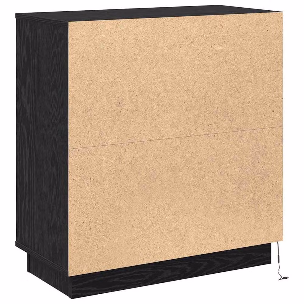 Berkfield Home Modern Black Oak Sideboard with Integrated LED Lighting, W/D/H: 75 x 34.5 x 71 cm – 7
