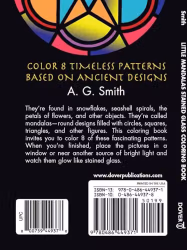 Dover Mini Mandalas Stained Glass Coloring Book – 2