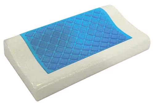 mysmartbuy Cooling Gel Memory Foam Orthopaedic Pillow with Removable Machine Washable Cover, White, W/D/H: 60 x 40 x 14 cm
