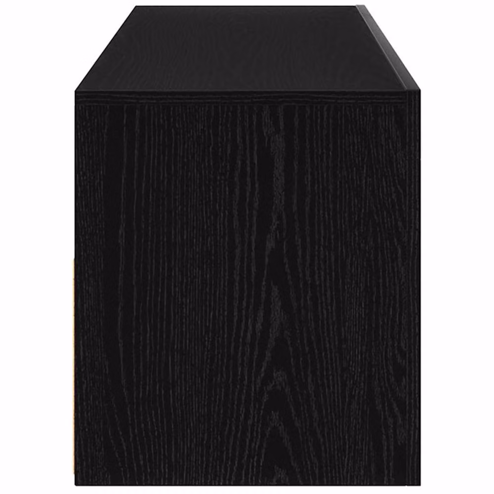 Berkfield Home Modern Bedside Cabinet with Integrated LED Lights in Black Oak, W: 60 cm, D: 35 cm, H: 40 cm – 5