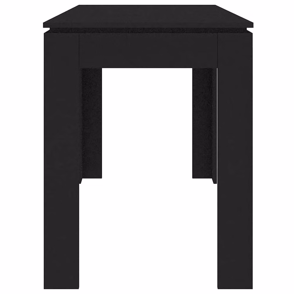 Berkfield Home Modern Rectangular Dining Table in Black, W/D/H: 120 x 60 x 76 cm – 4