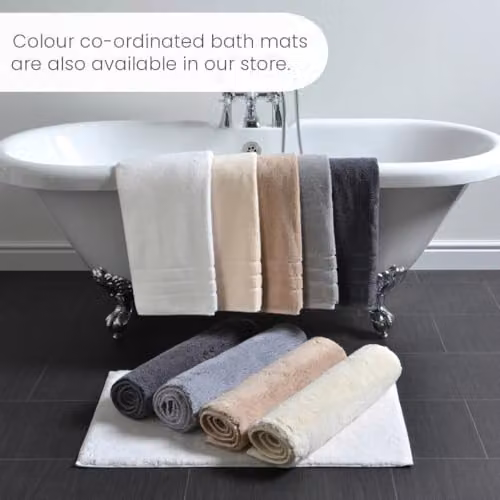 Allure Bath Fashions Luxury Cotton Terry Bath Towel, Grey, W: 70 cm, L: 130 cm – 4