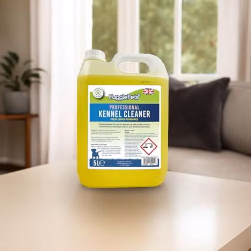 HugglePets Domestic Kennel Cleaner 5L Fresh Lemon Fragrance Pet-Safe Disinfectant and Deodoriser Yellow – 3