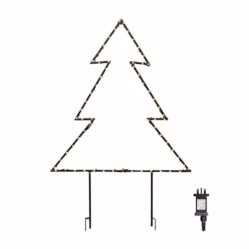 Samuel ALEXANDER Black Metal Dewdrop Christmas Tree with Warm White LEDs, H: 80 cm, W: 73 cm – 3