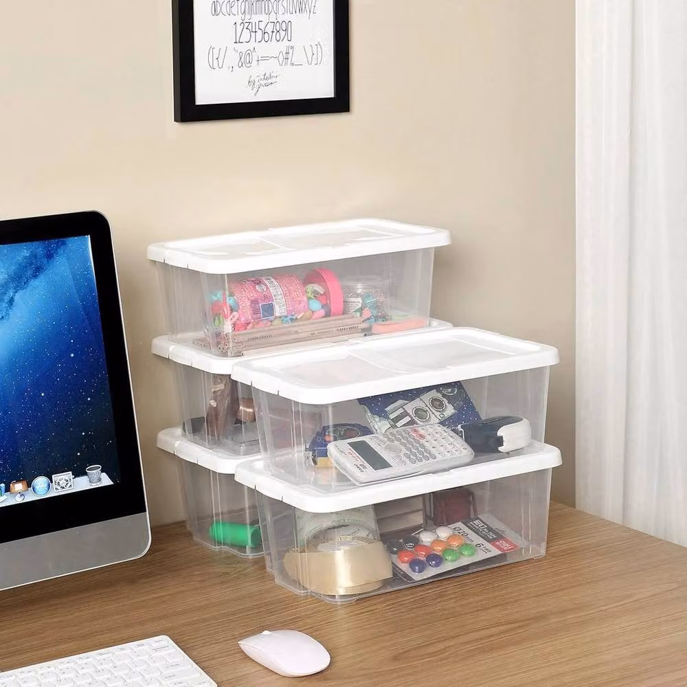 KORVIXA Set of 12 Stackable Clear Plastic Shoe Storage Boxes with Lids – 3