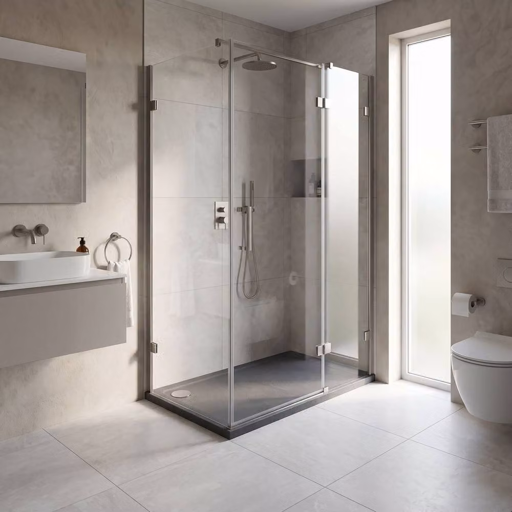 Balterley Contemporary Rectangular Anti-Slip Shower Tray, Grey, W: 170 cm, D: 70 cm – 4