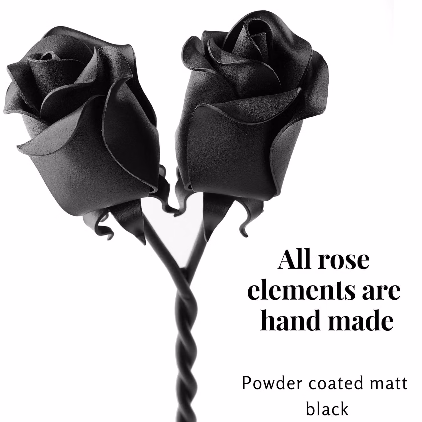 Novecrafto Handmade Free Standing Iron Roses in Black – 4