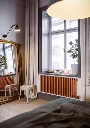 Terma Rolo Room E Electric Radiator with Wifi and App Control, True Copper, W: 119.5 cm, H: 58.0 cm – 4