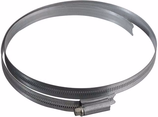 Jubilee Zinc Plated Steel Hose Clip in Metallic Silver