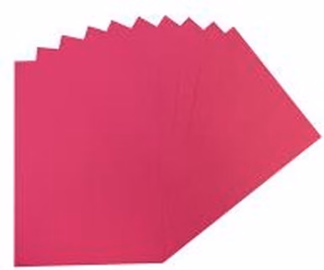 Janrax Pack of 100 Pink Matte A4 Construction Paper Sheets, 75gsm